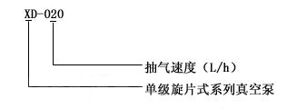 XD型旋片式真空泵型號(hào)意義