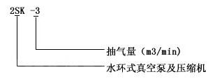 2SK型雙級水環(huán)式真空泵型號意義